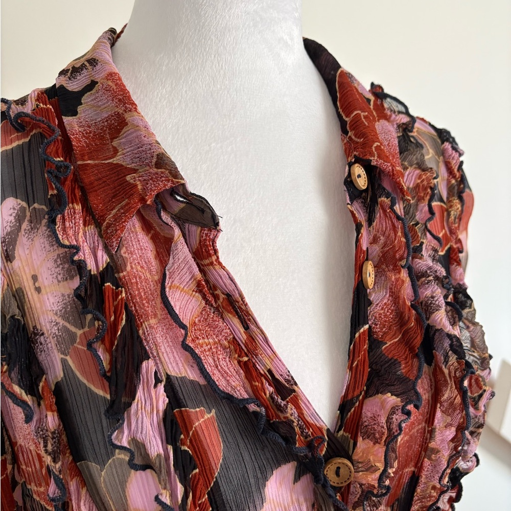 Free People Spring Floral Tunic Blouse - Picture 2 of 7